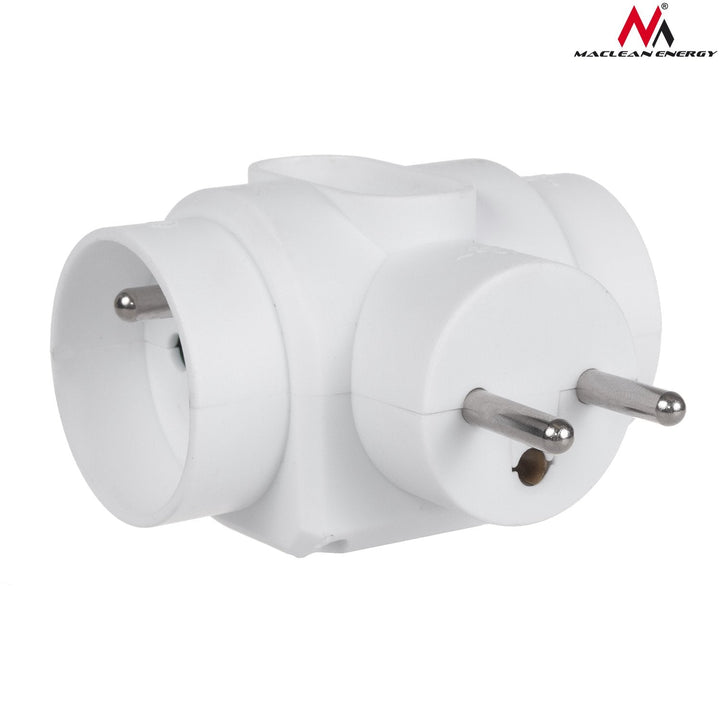 Maclean Energy MCE213 tredobbelt stikkontakt, type mix, 2x16A med jordforbindelse, 1x6A