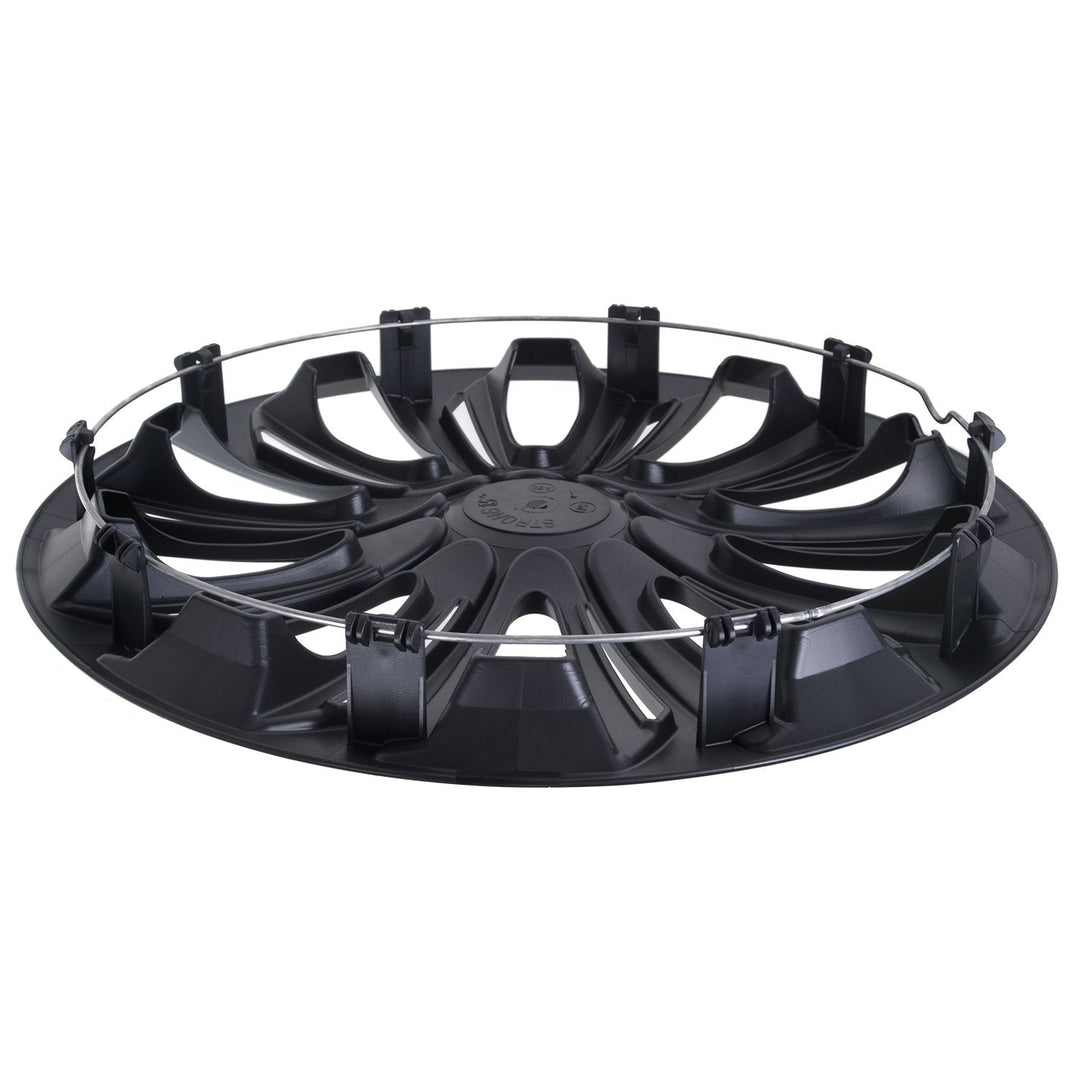 Universal hjulkapsler 14" NRM STRONG sort mat 4 stk.