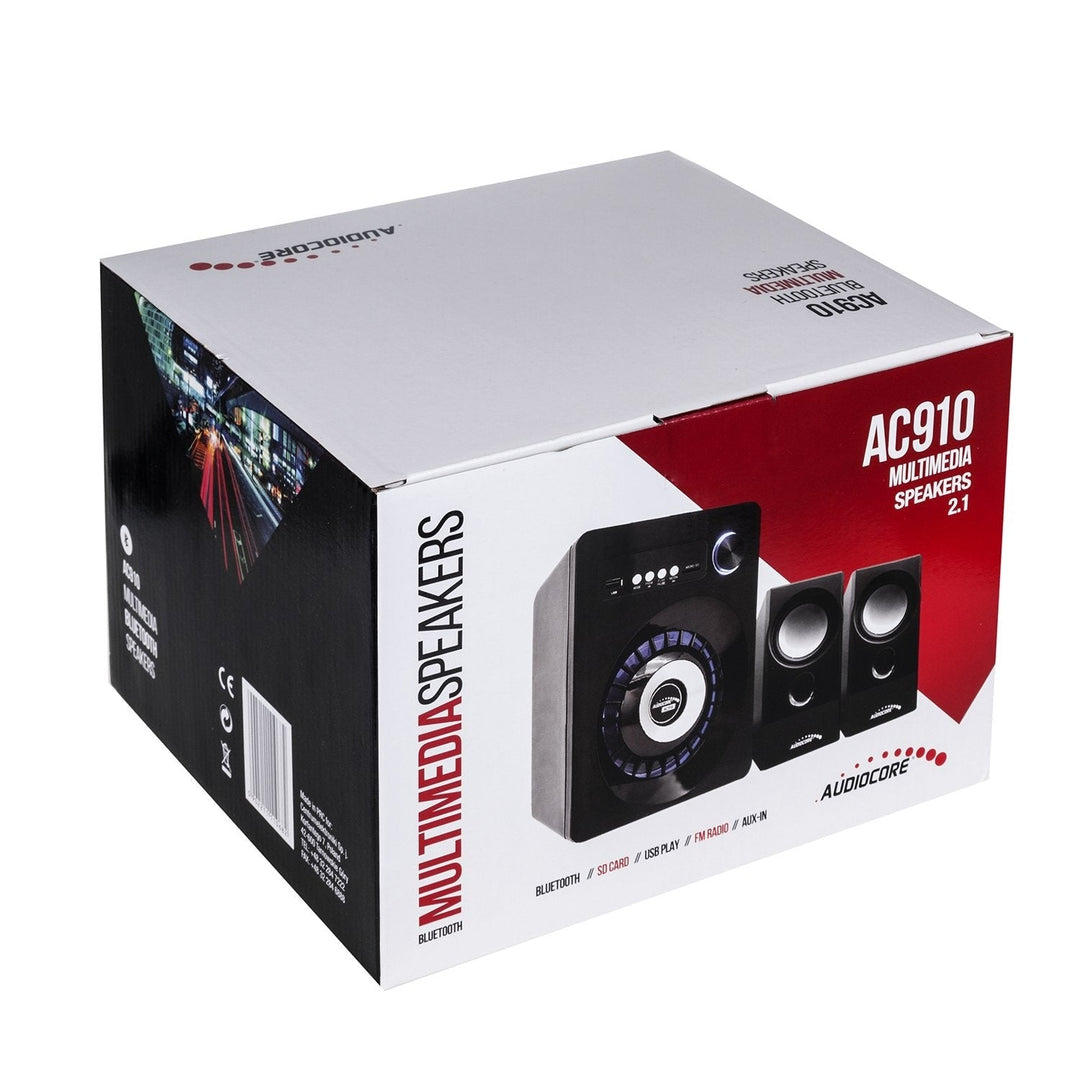 Audiocore AC910 Bluetooth 2.1 højttalersæt FM-radio, TF-kortindgang, AUX, USB-strømforsyning