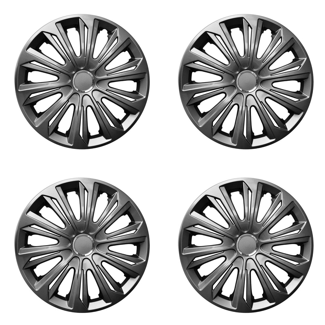 Universal hjulkapsler 15" NRM STRONG grafit lakeret 4 stk.