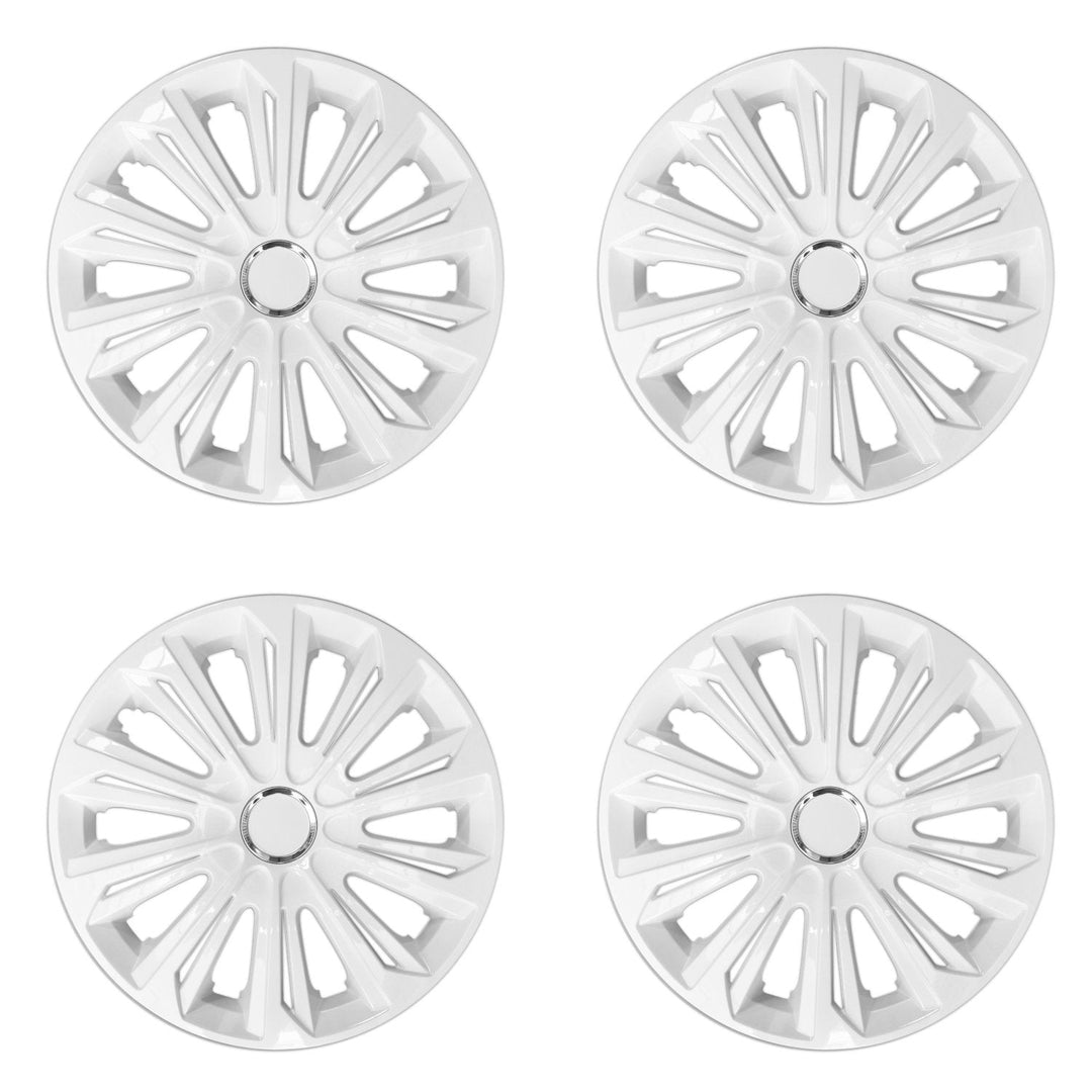 Universal hjulkapsler 15" NRM STRONG hvidlakeret 4 stk.