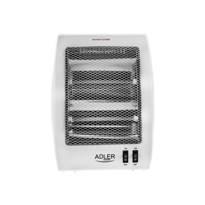 Adler halogenvarmer, 2 effektniveauer, 2 effektive kvartslamper, hvid, AD 7709