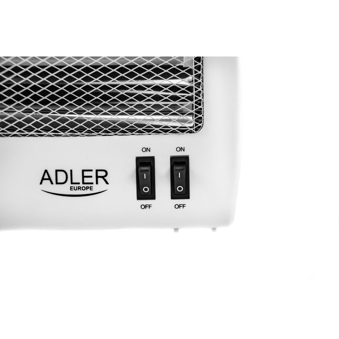Adler halogenvarmer, 2 effektniveauer, 2 effektive kvartslamper, hvid, AD 7709