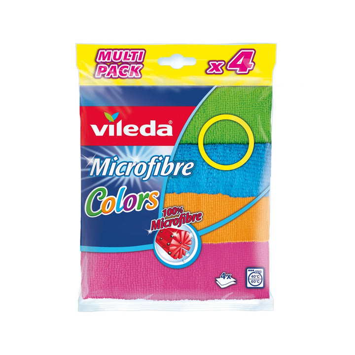 Vileda Colors mikrofiberklude, 4 stk. mikroaktive