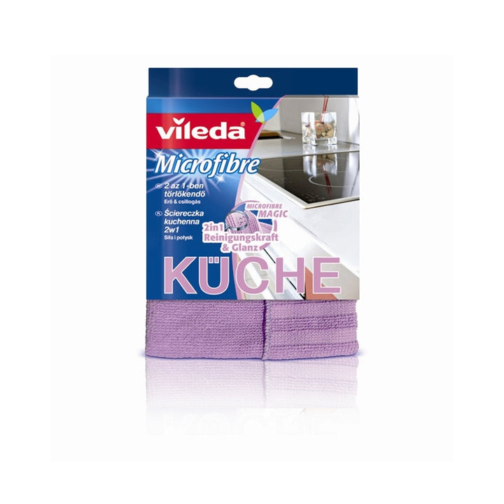 2-i-1 køkkenklud med mikrofiber fra Vileda mikroaktive fibre