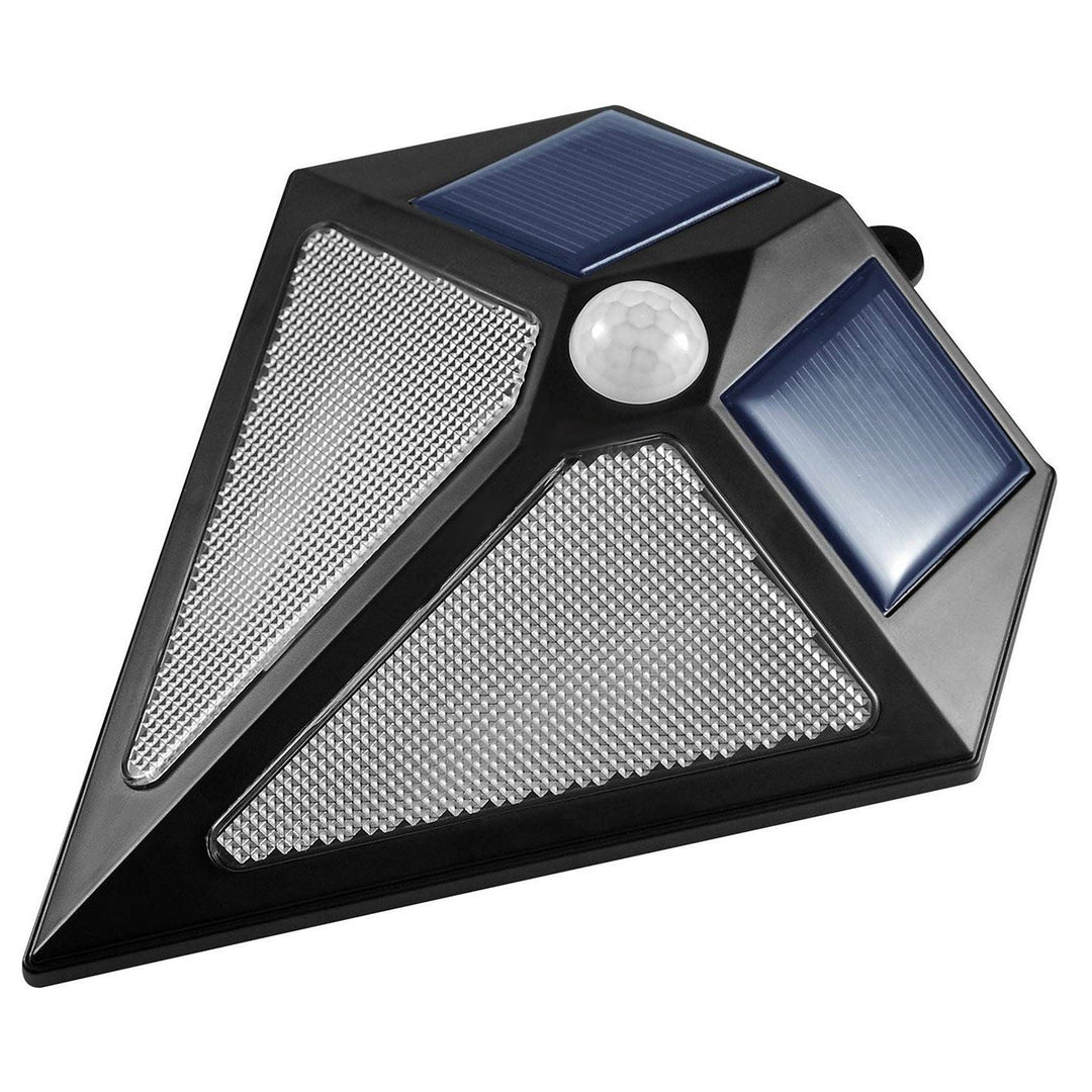 Maclean LED-lampe, solcellelampe, væglampe, med bevægelsessensor, 6 LED, 2x solcelle, MCE168