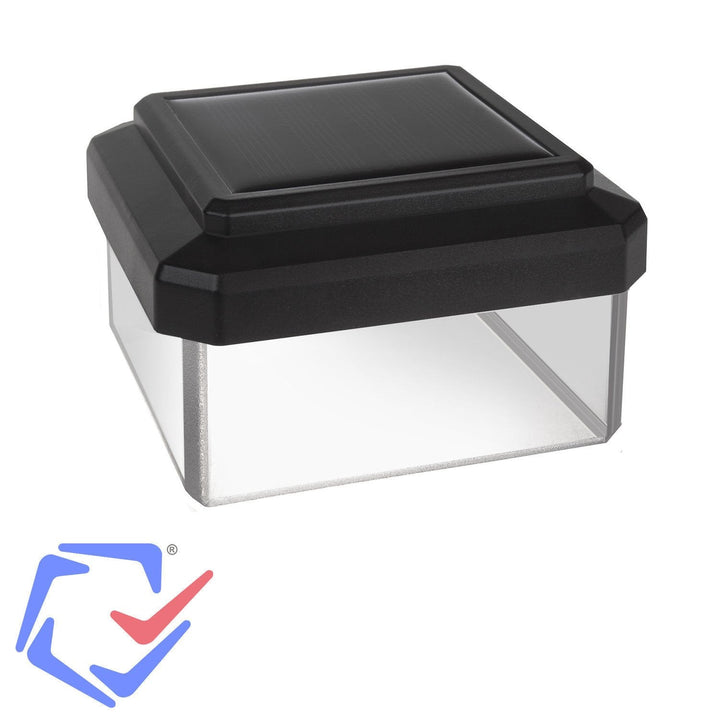 GreenBlue LED-solcellelampe til stolpe, 80x80 mm, kuppelformet tag, GB127