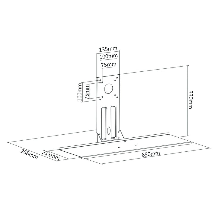 Maclean tastaturholder model MC-756 maks. 2 kg