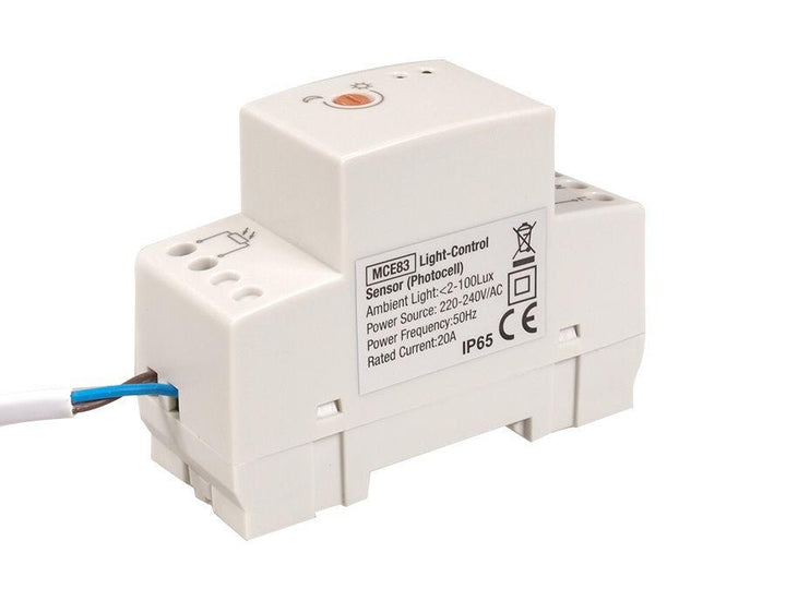 Maclean skumringsafbryder, til DIN-skinne, med ekstern sonde, 220-240 V/AC, 50 Hz, 20 A, MCE83