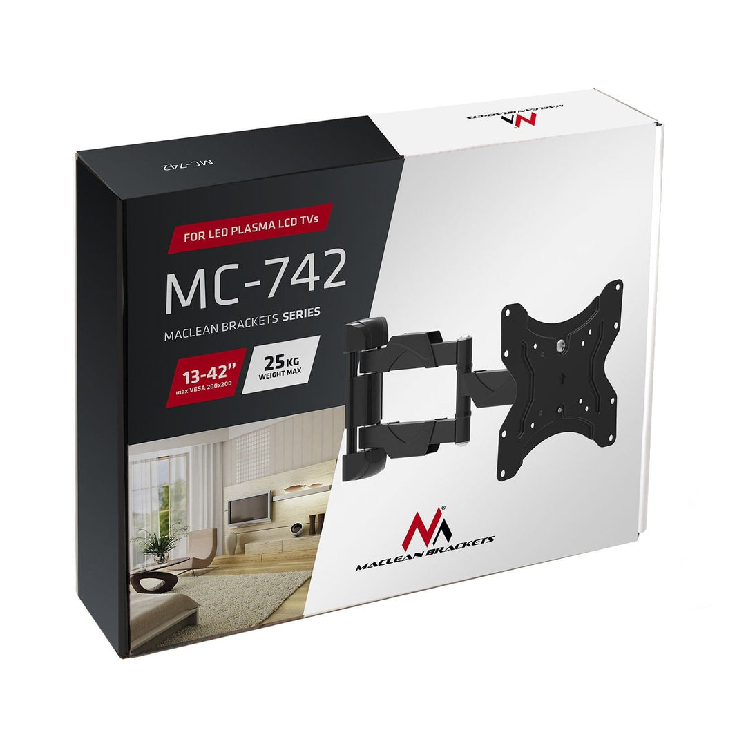 Maclean TV-holder til tv eller skærm, 13-55", 30 kg, sort, MC-742