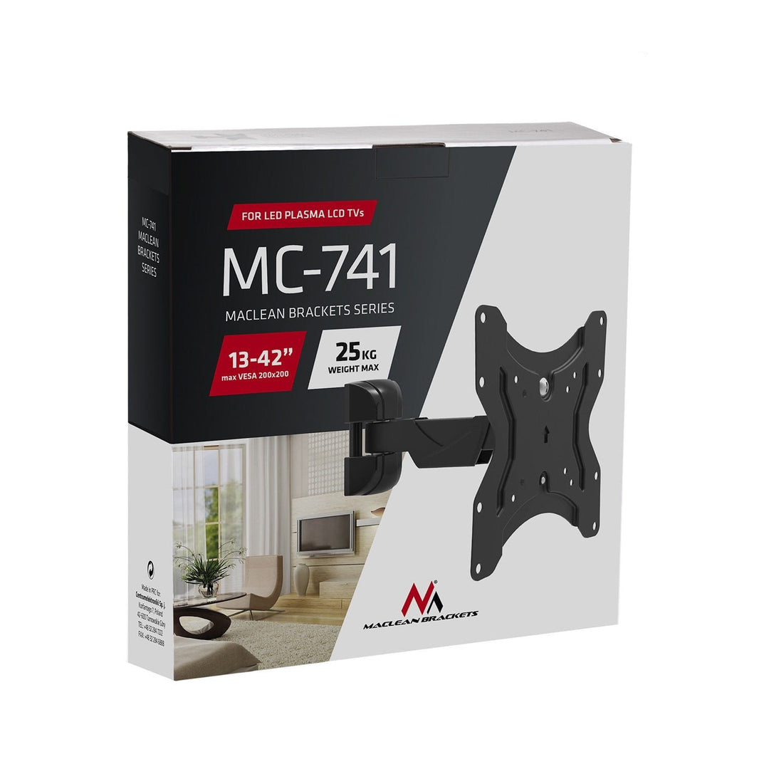 Maclean TV-holder, til tv eller skærm, 13-42", 25 kg, sort, MC-741