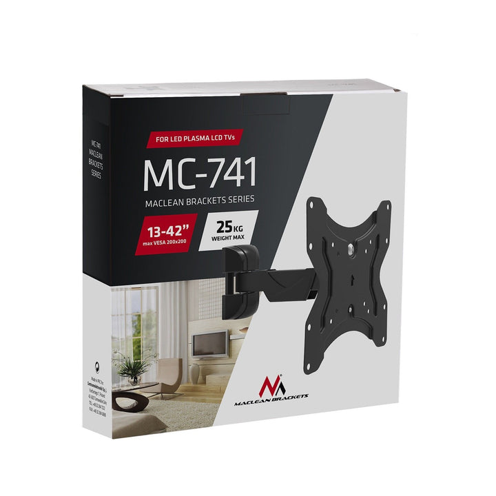 Maclean TV-holder, til tv eller skærm, 13-42", 25 kg, sort, MC-741