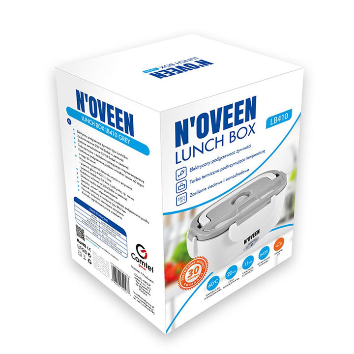 Noveen LB410 elektrisk madvarmer til madkasse, grå
