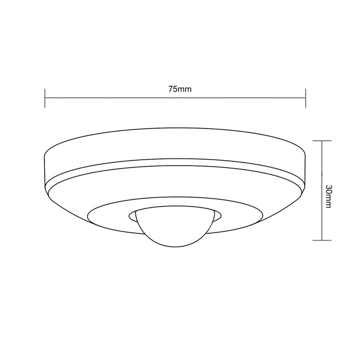 PIR-bevægelsessensor til loft Maclean Energy MCE231 max 100W (LED) rækkevidde 6m
