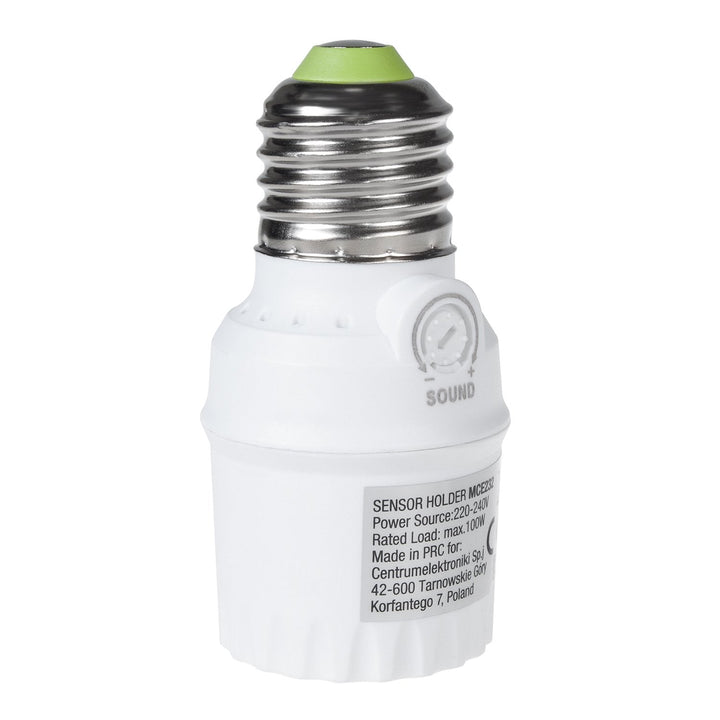 Pæreholder med lydsensor Maclean, E27 med lydsensor, maks. 100 W, område 30 dB - 90 dB, MCE232