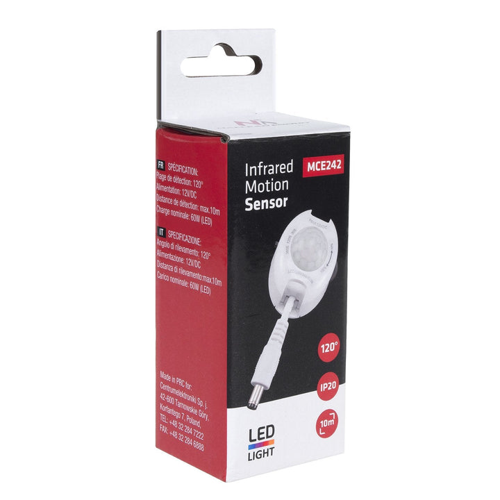 Infrarød bevægelsessensor LED 12 V max 60 W MCE242 Maclean Energy til LED-bånd