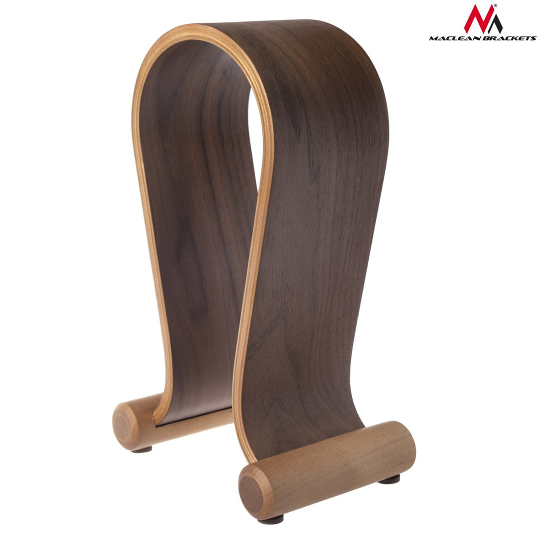 Maclean hovedtelefonholder, træ, valnød, MC-815W
