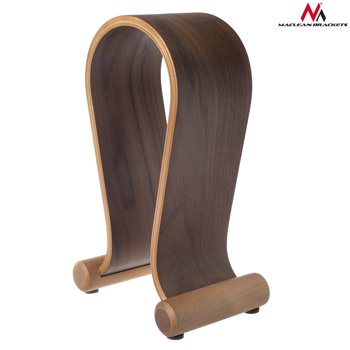 Maclean hovedtelefonholder, træ, valnød, MC-815W