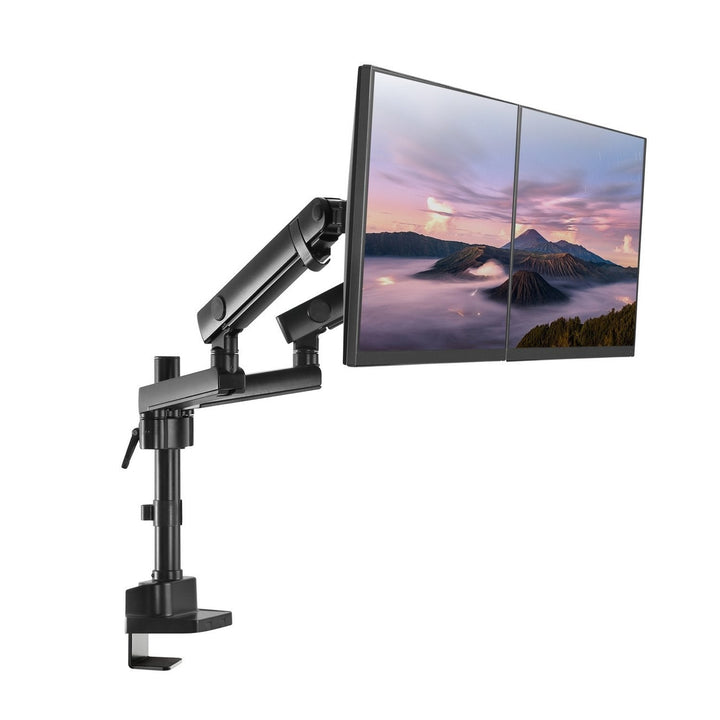 Maclean-holder, bordmodel til 2 LCD-skærme, Vesa 75x75 og 100x100, 17-32", 2x8 kg, MC-812