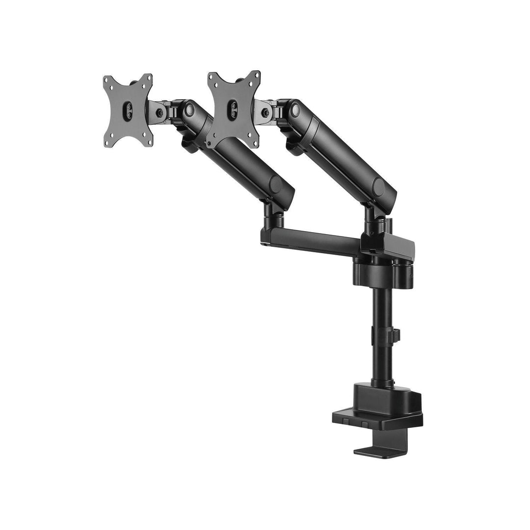 Maclean-holder, bordmodel til 2 LCD-skærme, Vesa 75x75 og 100x100, 17-32", 2x8 kg, MC-812