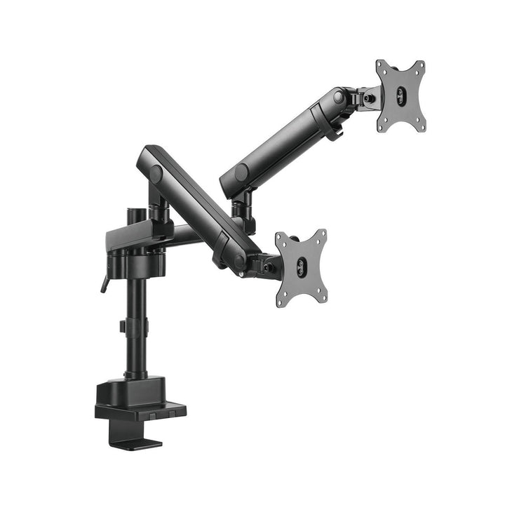 Maclean-holder, bordmodel til 2 LCD-skærme, Vesa 75x75 og 100x100, 17-32", 2x8 kg, MC-812