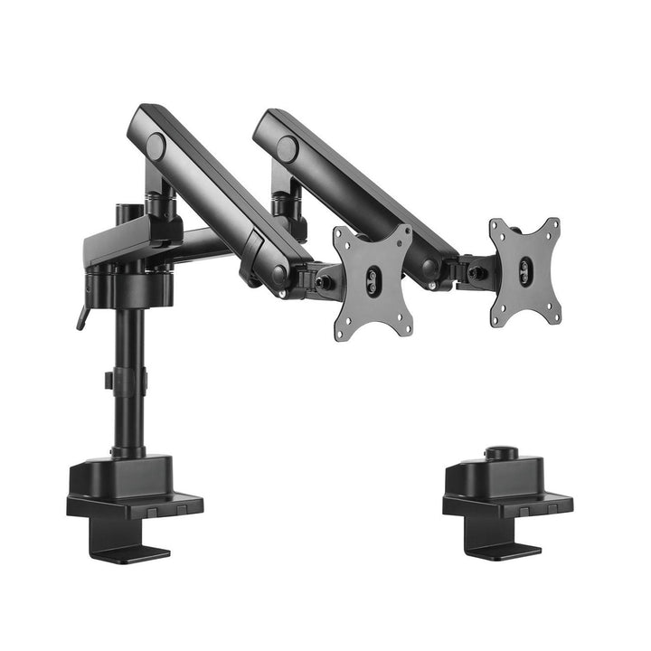 Maclean-holder, bordmodel til 2 LCD-skærme, Vesa 75x75 og 100x100, 17-32", 2x8 kg, MC-812