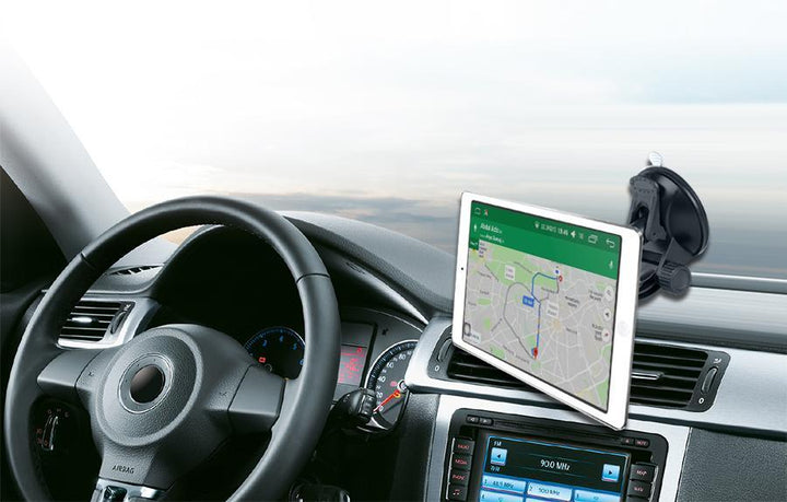 Universal magnetisk bilholder Tablet til bilen Smartphone op til 10 tommer 360° drejelig holder (montering med sugekop)