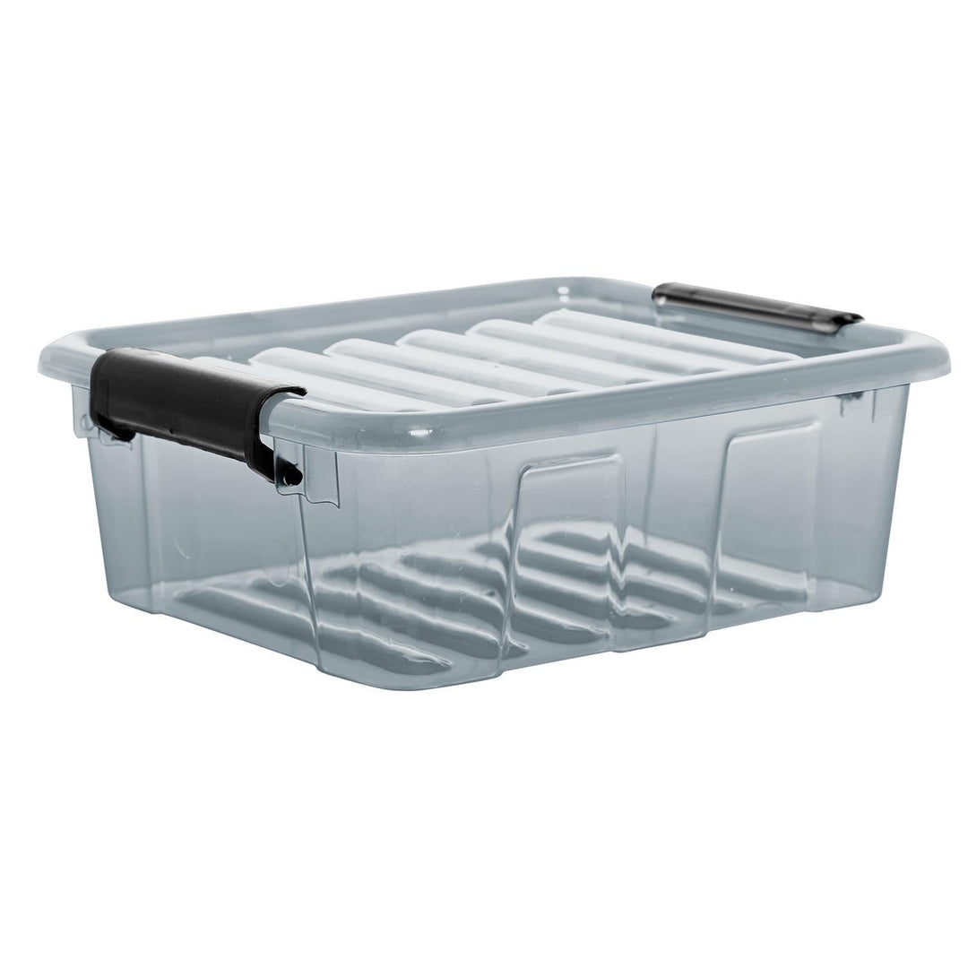Beholder med låg Plast Team Home Box 2L transparent grå