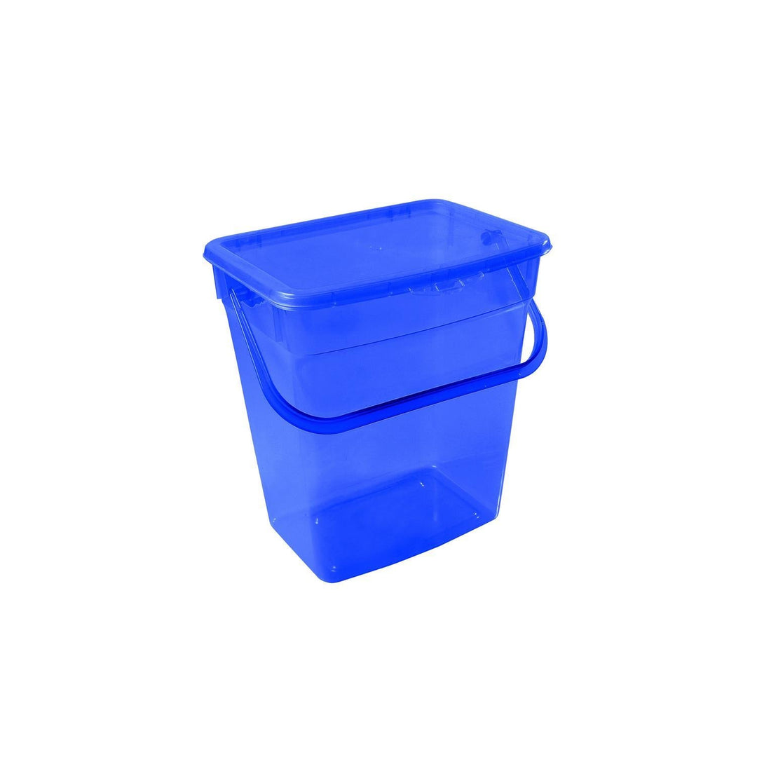 Plast Team 6L pulverbeholder, transparent blå