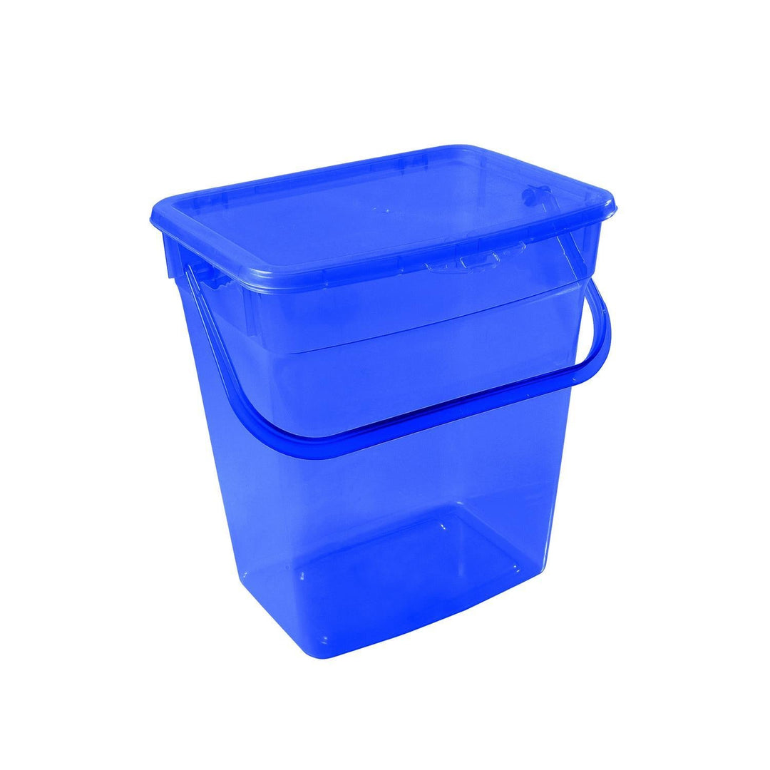 Plast Team 10L pulverbeholder, transparent blå