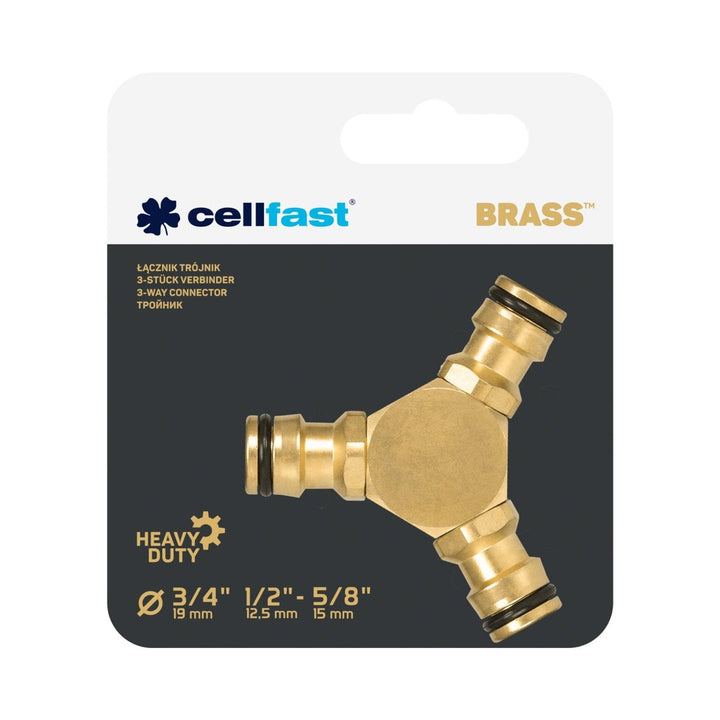 T-stykke af messing 52-845 CELLFAST BRASS messing