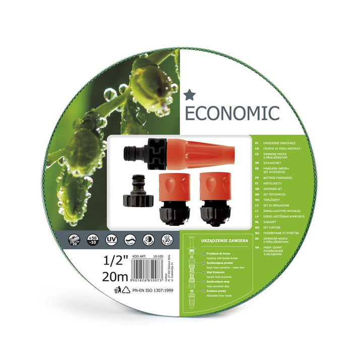 Havesæt med 20 m 1/2" slange og Cellfast Economic sprinkler