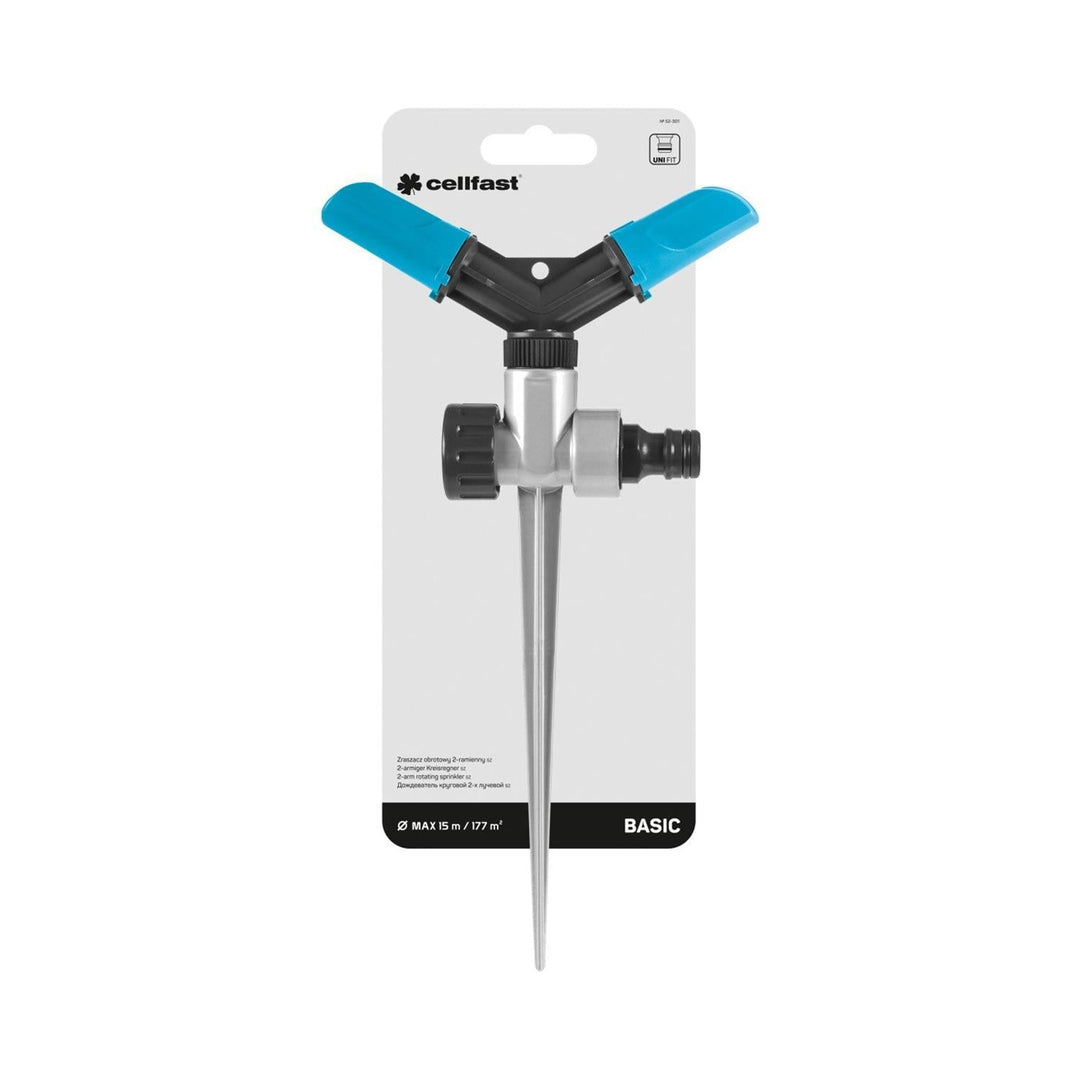 CELLFAST BASIC sz 52-301 to-armet roterende sprinkler på pin-base