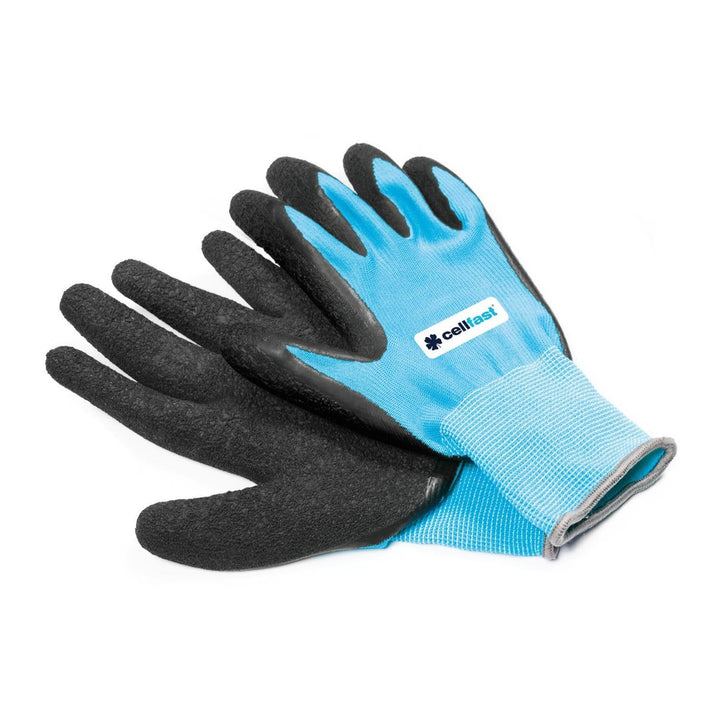 Lette CELLFAST havehandsker, størrelse 8/M, polyester, latex