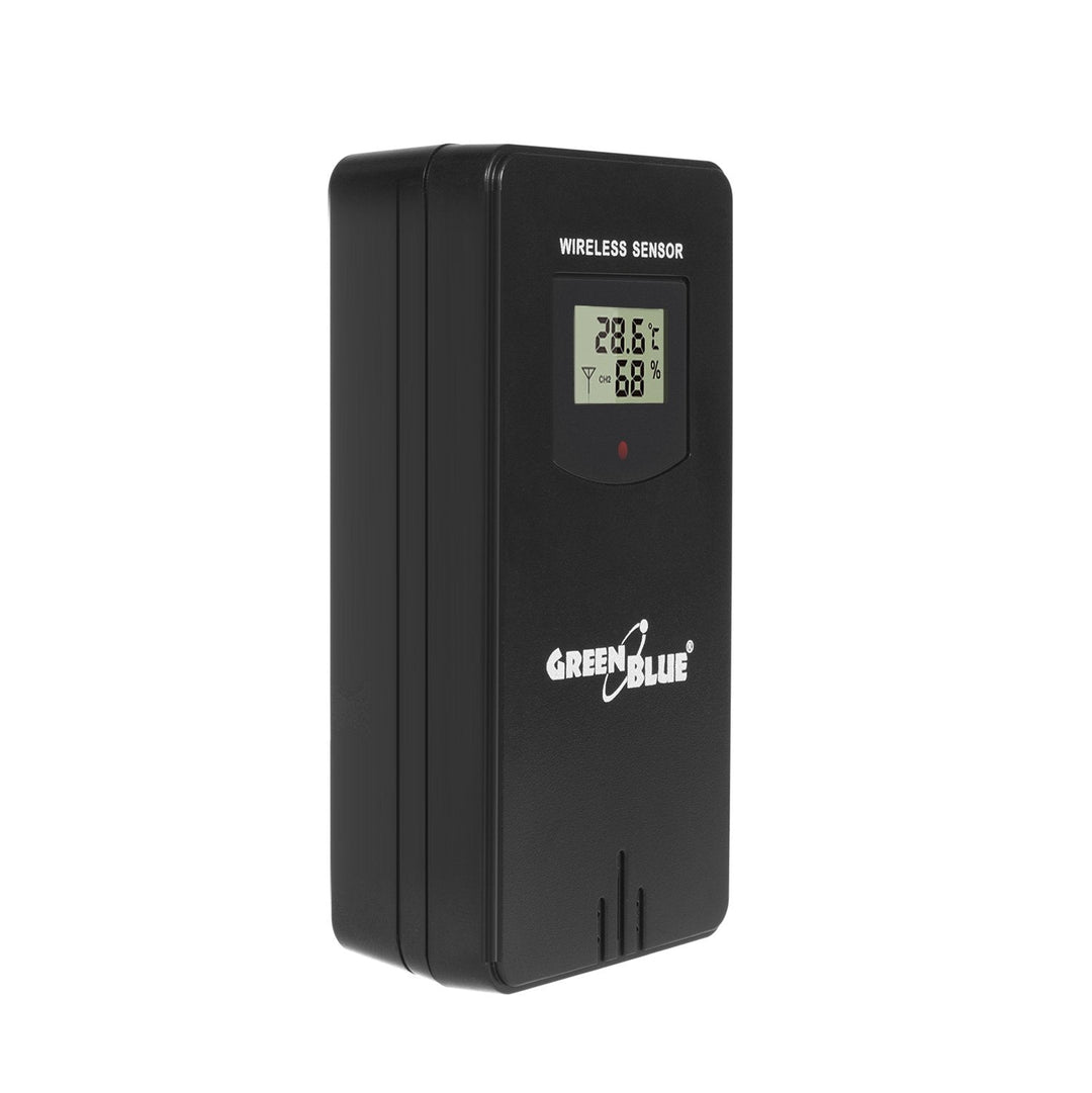 Trådløs vejrstation i farver med DCF GreenBlue GB540-system, månefaser, barometer, kalender