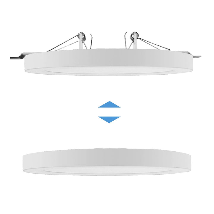 6-i-1 LED-loftsplade, indbygget, ultra slank, 18 W, 3 farver (WW, NW, CW) Led4U LD130 indbygget strømforsyning