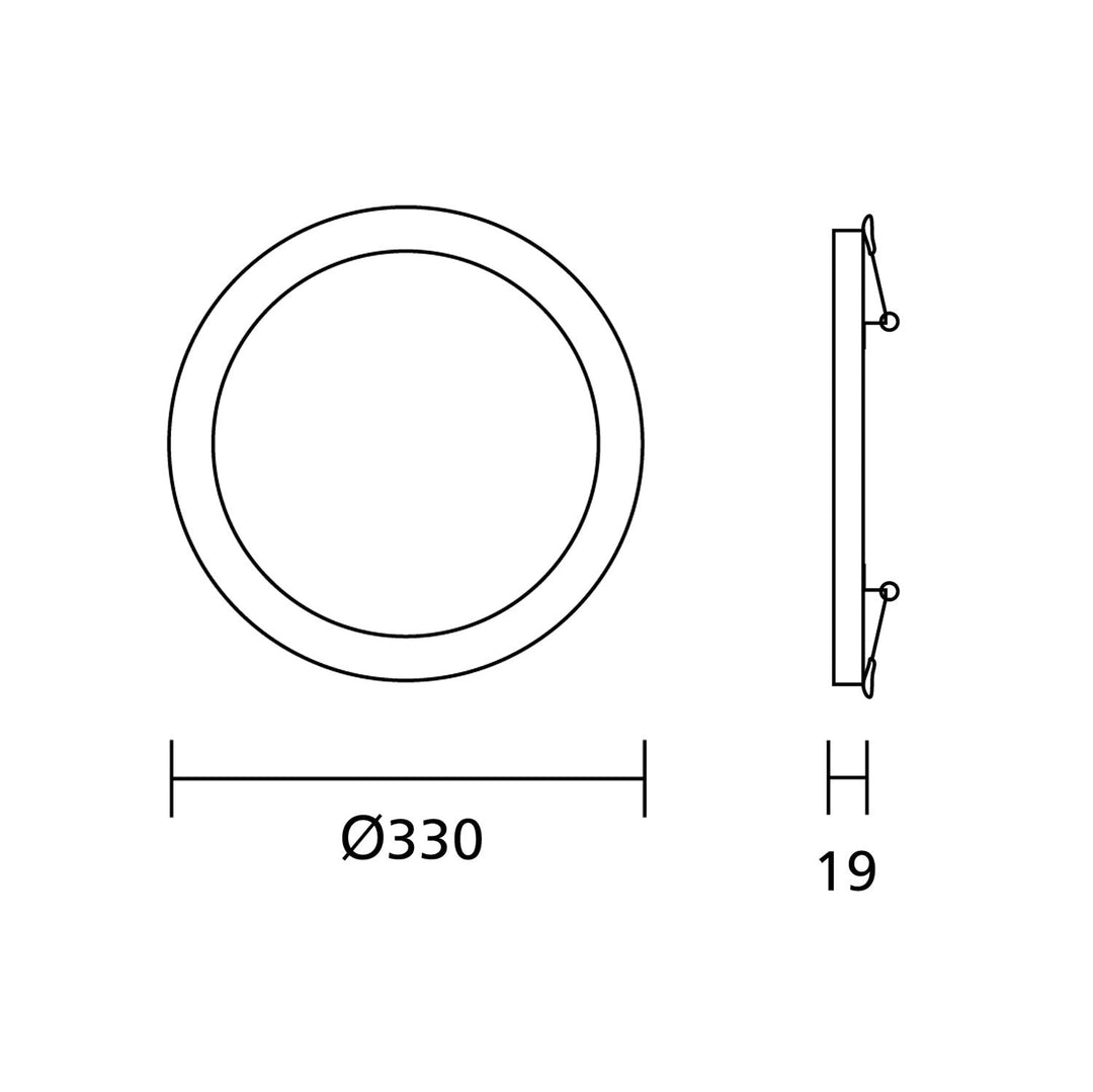 7-i-1 LED-loftpanel, indbygget, ultra tynd, 30 W, 3 farver (WW, NW, CW) Led4U LD142, indbygget strømforsyning