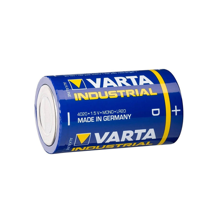 20x Varta Industrial R20/D alkaliske batterier Folie