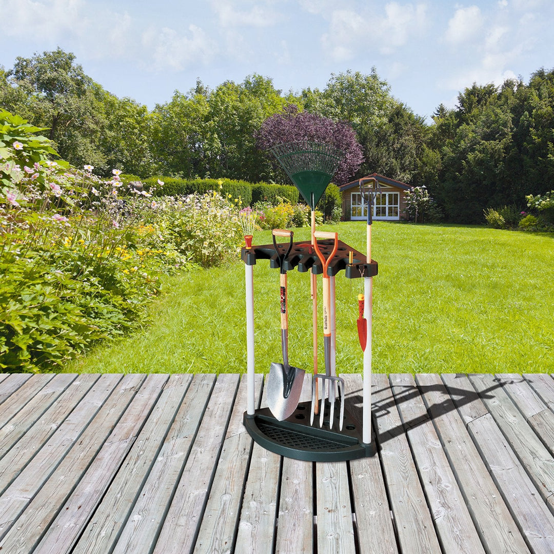 CORNER TOOL RACK stand til haveredskaber solid konstruktion