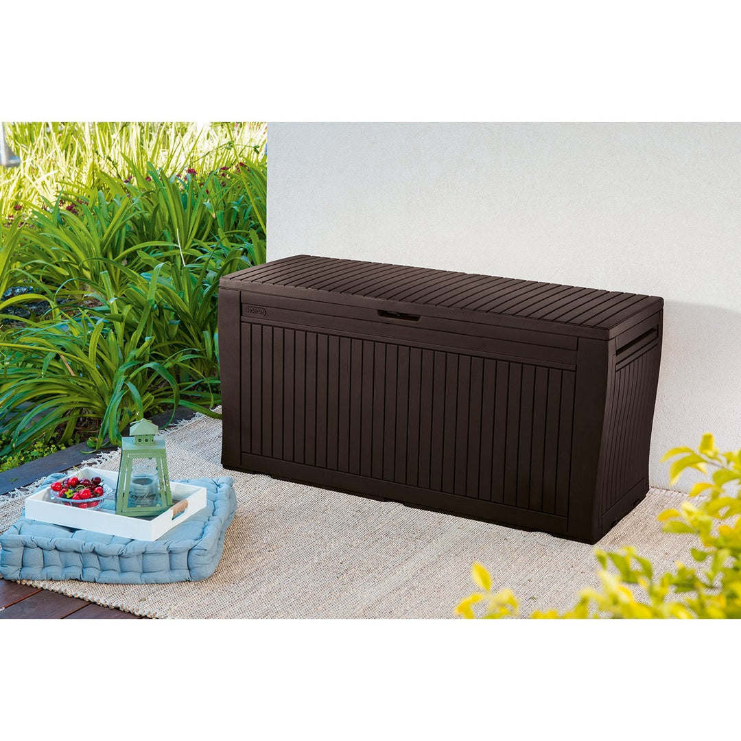 Keter Comfy 270L brun havekasse, rummelig og holdbar