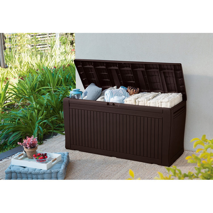 Keter Comfy 270L brun havekasse, rummelig og holdbar