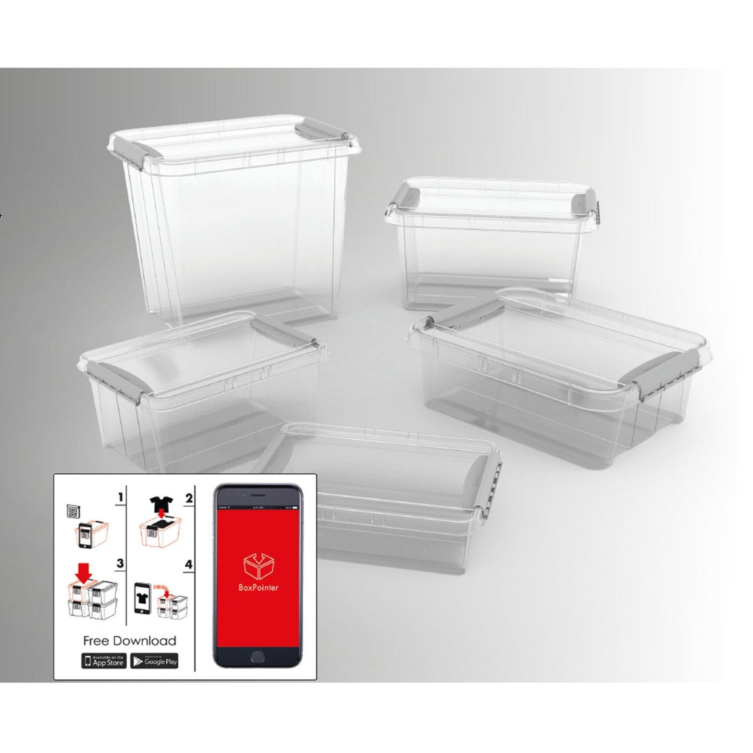 Beholder med låg Plast Team Pro Box QR, kapacitet 8 l