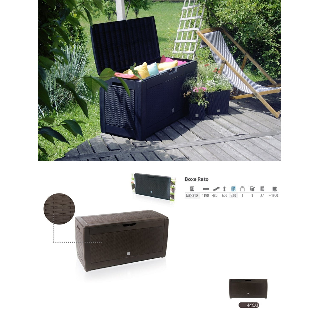 Boxe Rato 310L anthracit balkon-havekasse