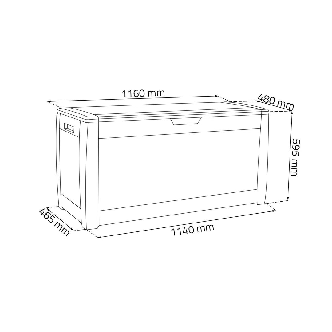 Boxe Rato 310L anthracit balkon-havekasse