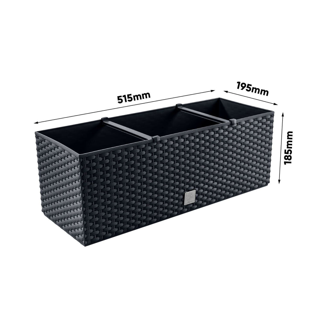 Prosperplast Rato Case DRTC500 S433 rattanplantepotte, antracitgrå