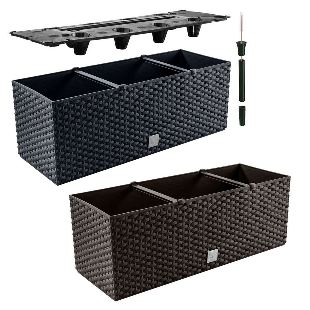 Prosperplast Rato Case DRTC500 S433 rattanplantepotte, antracitgrå