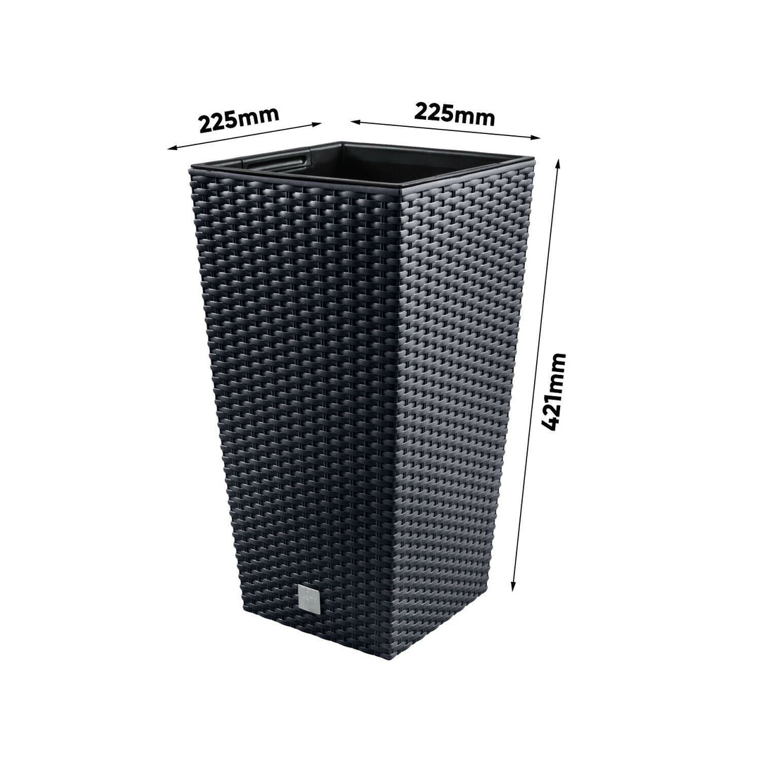 Blomsterpotte med indsats Prosperplast Rato Square DRTS225 S433 antracit