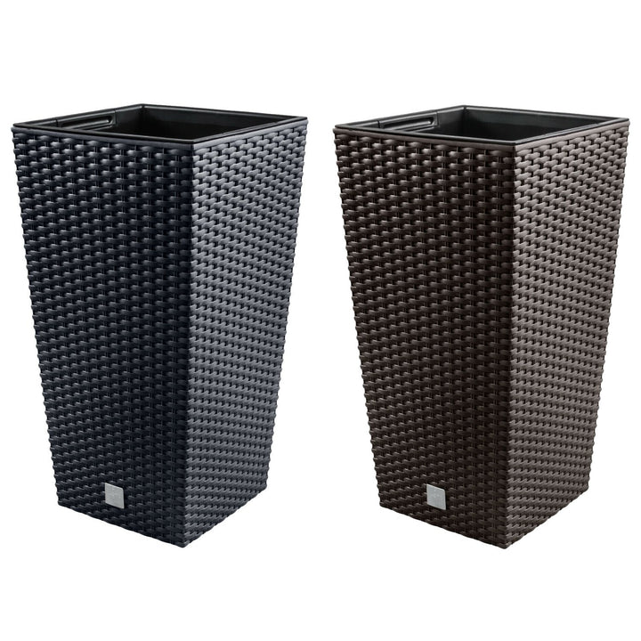 Blomsterpotte med indsats Prosperplast Rato Square DRTS225 S433 antracit