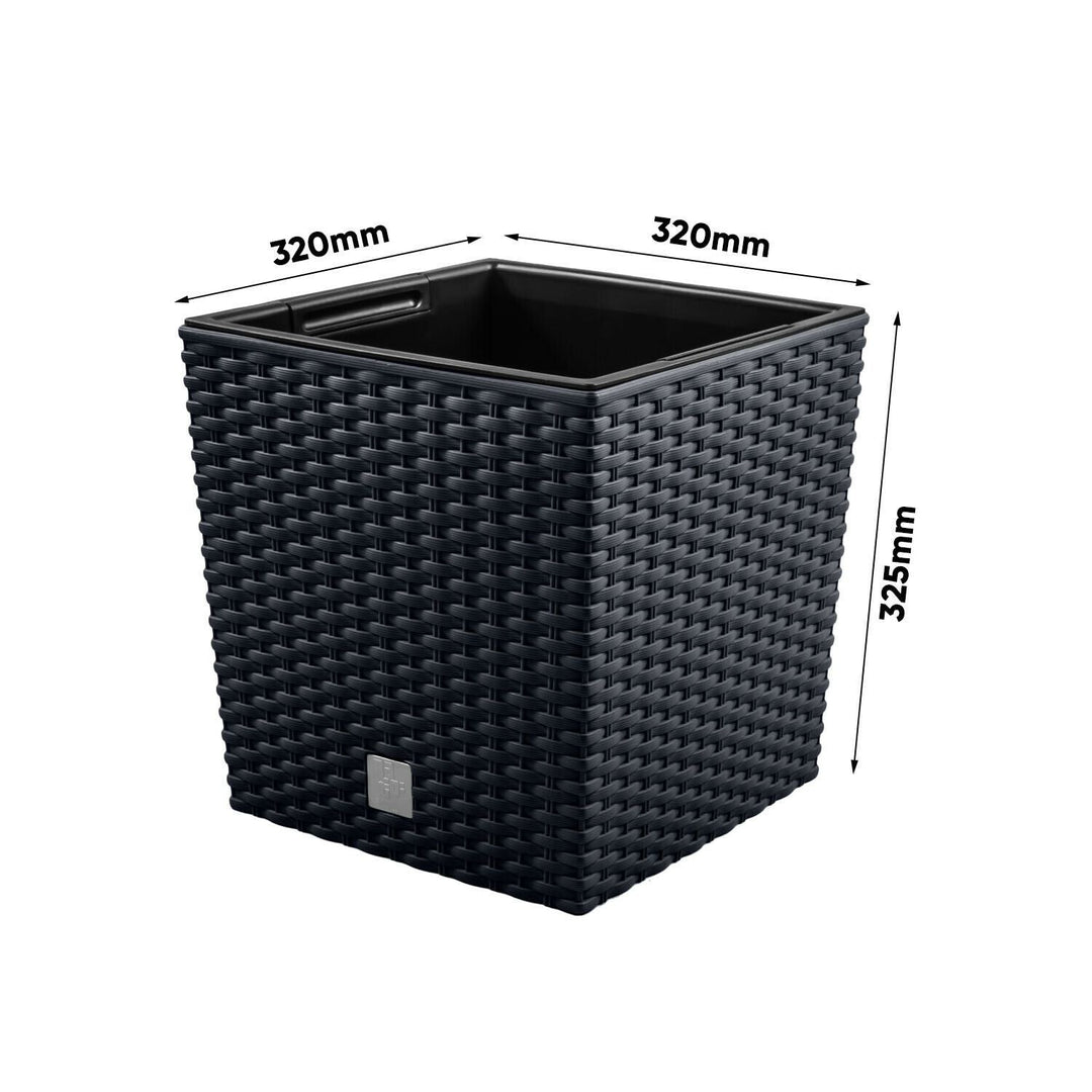 Blomsterkrukke med indsats Prosperplast Rato Low DRTS325L S433 antracit