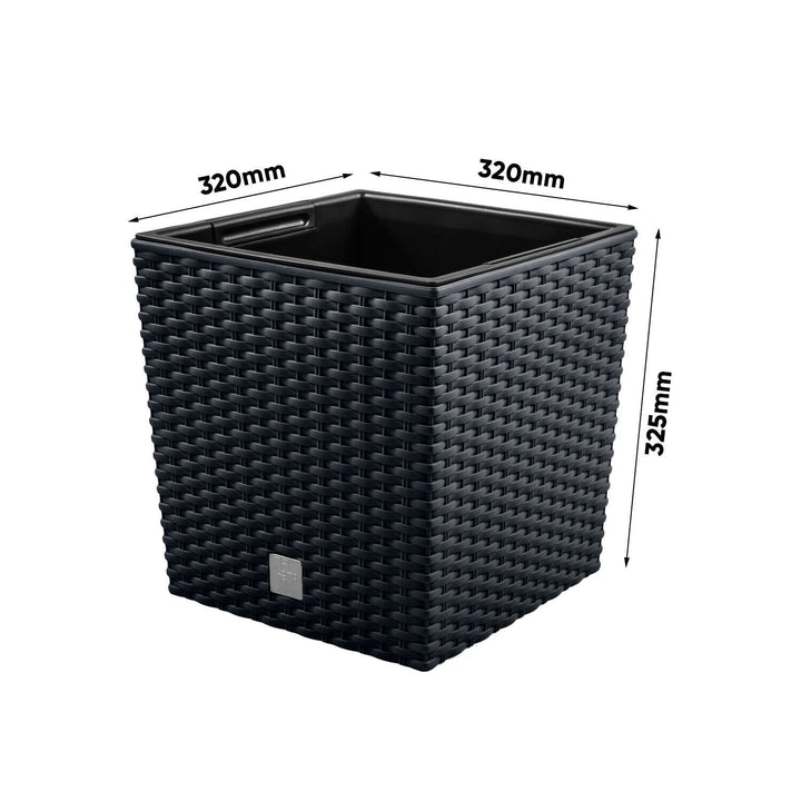Blomsterkrukke med indsats Prosperplast Rato Low DRTS325L S433 antracit